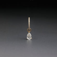 Load image into Gallery viewer, Radiant Diamond Huggie & Charm Set by Aurelie Gi — alternate angle