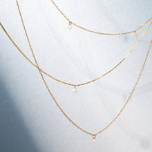 Load image into Gallery viewer, CHASSE | Pear Shape Floating Diamond Necklace