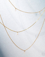 Load image into Gallery viewer, CHASSE | Pear Shape Floating Diamond Necklace by Aurelie Gi — alternate angle