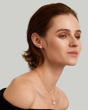Load image into Gallery viewer, KALINDA | Pearl Necklace with Lab Grown Diamond Accent by Aurelie Gi — alternate angle