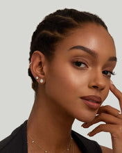Load image into Gallery viewer, IGGY | Pear Lab Grown Diamond Threaded Flatback by Aurelie Gi — on model