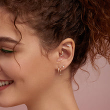 Load image into Gallery viewer, PETAL | Opal Stud Earring by Aurelie Gi — on model