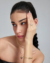 Load image into Gallery viewer, Bezel-Set Gemstone Bangle Charm by Aurelie Gi — on model