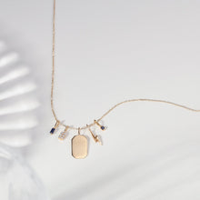 Load image into Gallery viewer, GLEAM | Diamond Tag Charm by Aurelie Gi — on model
