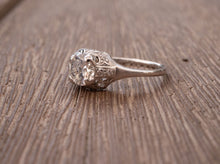 Load image into Gallery viewer, Vintage Platinum Engagement Ring
