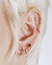 Load image into Gallery viewer, HONOR | Lab Grown Diamond Threadless Flatback Earring by Aurelie Gi — detail view