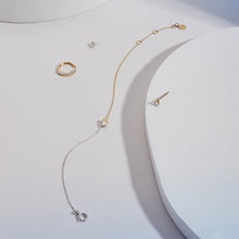 Load image into Gallery viewer, SANILIA | Two-Tone Bezel Pear Lab Grown Diamond Threadless Flatback Earring by Aurelie Gi — alternate angle