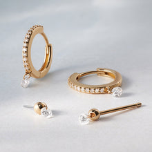 Load image into Gallery viewer, CHEVAL | Single Floating Diamond Stud Earring