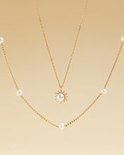 Load image into Gallery viewer, CAROLINA | Pearl Station Necklace by Aurelie Gi — on model