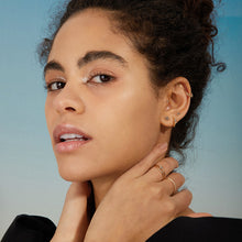 Load image into Gallery viewer, DARA | Grey Diamond and White Sapphire Starburst Stud Single Earring