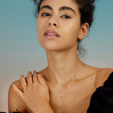 Load image into Gallery viewer, GENISIS | Grey Diamond and White Sapphire Constellation Necklace by Aurelie Gi — on model