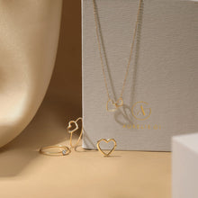 Load image into Gallery viewer, JULIETTE | Interlocked Hearts Necklace by Aurelie Gi — alternate angle