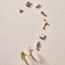 Load image into Gallery viewer, ZOEY | Opal and Lab-Grown Diamond Huggie Hoop