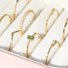 Load image into Gallery viewer, JOVIE | Tsavorite and Lab Grown Diamond Ring by Aurelie Gi — alternate angle