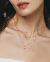 Load image into Gallery viewer, SOLARA | Bezel Half Moon Lab Grown Diamond Necklace by Aurelie Gi — on model