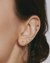 Load image into Gallery viewer, INDIGO | Lab Grown Sapphire Threaded with Flatback by Aurelie Gi — detail view