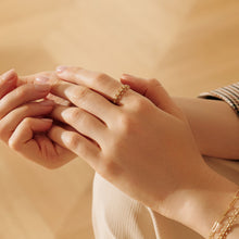 Load image into Gallery viewer, ANASTASIA | Diamond Paper Clip Stackable Ring by Aurelie Gi — detail view