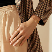 Load image into Gallery viewer, ANASTASIA | Diamond Paper Clip Stackable Ring by Aurelie Gi — on model