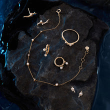 Load image into Gallery viewer, LORELEI | Huggie Hoops with Pearl Drops