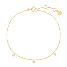Load image into Gallery viewer, POISE | Triple Floating Diamond Bracelet by Aurelie Gi — alternate angle