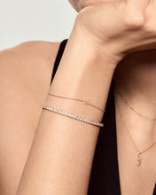 Load image into Gallery viewer, Letter Pavé Diamond Bracelet by Aurelie Gi — on model