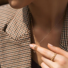 Load image into Gallery viewer, IMOGEN | Single Paper Clip Oblong Huggie Hoop by Aurelie Gi — on model