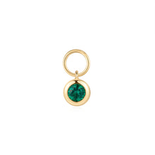Load image into Gallery viewer, VALENTINA | Lab Grown Emerald Earring Charm by Aurelie Gi — detail view
