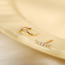 Load image into Gallery viewer, MONICA | Single Diamond Bar Stud by Aurelie Gi — on model