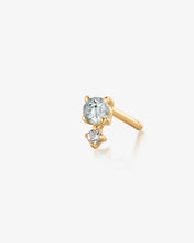 Load image into Gallery viewer, March Birthstone | Aquamarine and White Sapphire Stud Earring by Aurelie Gi