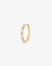 Load image into Gallery viewer, Delaney | Baguette and Round White Sapphire Hoop by Aurelie Gi