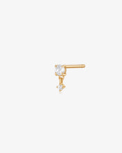 Load image into Gallery viewer, IDA | Rose Cut Double White Sapphire Stud Earring by Aurelie Gi
