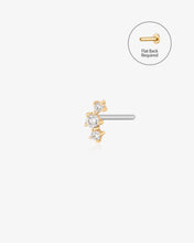 Load image into Gallery viewer, CAELI | Triple Diamond Threadless Flatback Earring by Aurelie Gi