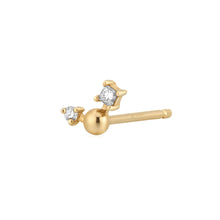 Load image into Gallery viewer, SILAS | Lab Grown Diamond Stud Single Earring by Aurelie Gi — alternate angle