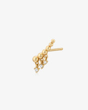 Load image into Gallery viewer, KORA | Dangling Lab Grown Diamond Beaded Climber Stud Earring by Aurelie Gi