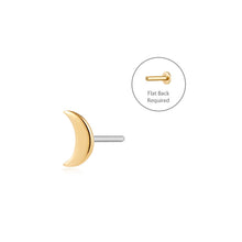 Load image into Gallery viewer, CRESCENT | Moon Threadless Flatback Earring
