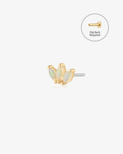 Load image into Gallery viewer, BLOOM | Triple Opal Threadless Flatback Earring by Aurelie Gi