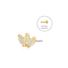 Load image into Gallery viewer, BLOOM | Triple Opal Threadless Flatback Earring