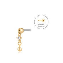 Load image into Gallery viewer, TATUM | Lab Grown Diamond Drop Threadless Flatback Earring