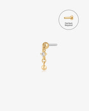 Load image into Gallery viewer, TATUM | Lab Grown Diamond Drop Threadless Flatback Earring by Aurelie Gi