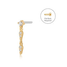 Load image into Gallery viewer, REAGAN | Lab Grown Diamond Dangling Threadless Flatback Earring