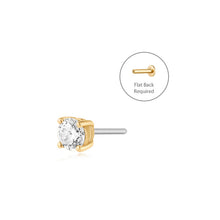 Load image into Gallery viewer, REESE | Lab Grown Diamond Threadless Flatback Earring