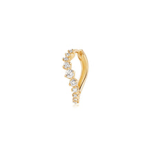 Load image into Gallery viewer, PARIS | Lab Grown Diamond Curved Huggie Hoop