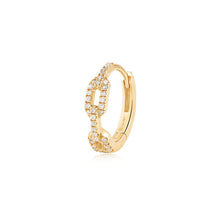 Load image into Gallery viewer, LONDON | Lab Grown Diamond Chainlink Huggie Hoop