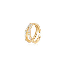 Load image into Gallery viewer, FINLEY | Lab Grown Diamond Double Row Huggie Hoop by Aurelie Gi — alternate angle