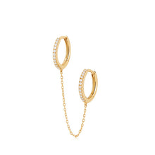 Load image into Gallery viewer, QUINN | Lab Grown Diamond Double Chain Hoop