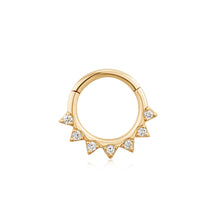 Load image into Gallery viewer, SLOANE | Lab Grown Diamond Clicker Hoop by Aurelie Gi — alternate angle