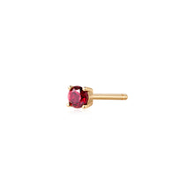 Load image into Gallery viewer, CHARISSA | Lab Ruby Stud Single Earring by Aurelie Gi — on model