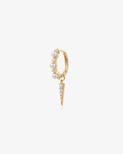 Load image into Gallery viewer, KAMRYN | Pearl Huggie with Lab Grown Diamond Charm by Aurelie Gi
