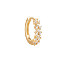 Load image into Gallery viewer, LESLIE | Natural Diamond Huggie by Aurelie Gi — on model