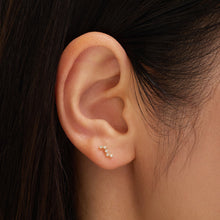 Load image into Gallery viewer, ELOISE | Natural Diamond Large Wave Stud Earring by Aurelie Gi — detail view
